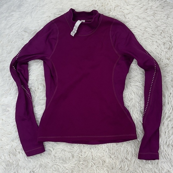 Lululemon Chase the Chill Long Sleeve Deep Fuschia - Picture 2 of 7